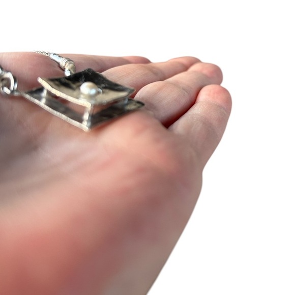 Silpada Didae vintage sterling silver and pearl hook clasp necklace - Picture 7 of 8